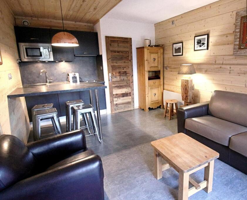 Studio Avec Coin Montagne Au Pied Des Pistes Megève Buitenkant foto